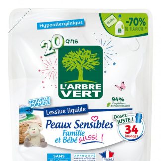 LARBRE VERT Refill Flüssigwaschmittel empfindliche Haut Btl 1.53 lt