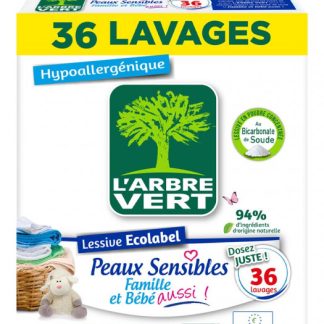 LARBRE VERT Öko Waschmittel Pulver empfindliche Haut 1.8 kg