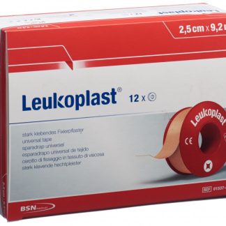 Leukoplast Fixierpflaster 9.2mx2.5cm hautfarbig ohne Schutzring 12 Stk