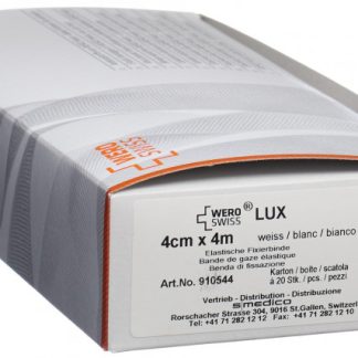 WERO SWISS Lux Elastische Fixierbinde 4mx4cm weiss 20 Stk