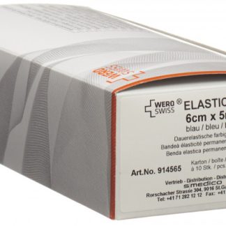WERO SWISS Elasticolor Elastische Binde 5mx6cm blau 10 Stk