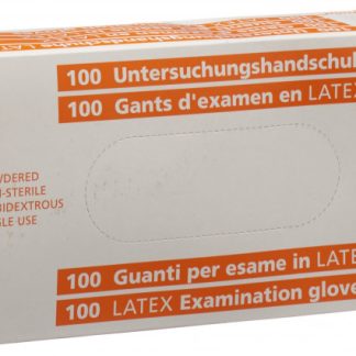 Qualimed Untersuchungshandschuhe Latex S gepudert unsteril 100 Stk