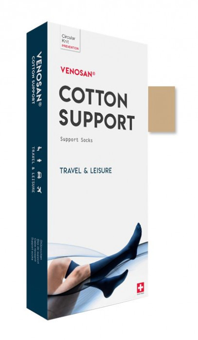 Venosan COTTON SUPPORT Socks A-D L beige 1 Paar
