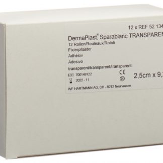 Sparablanc Transparent Heftpflaster 2.5cmx9.2m 12 Stk