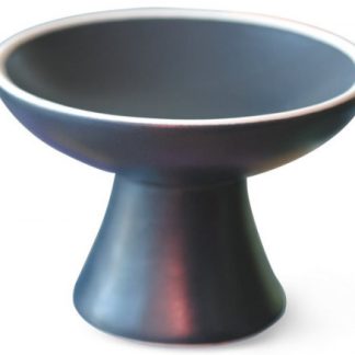 farfalla Räucherschale Kelch Keramik schwarz halbhoch