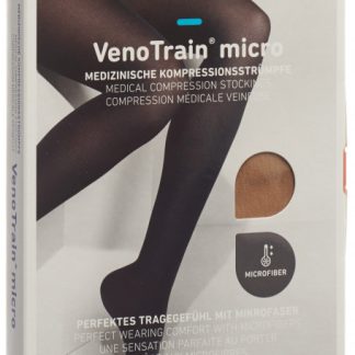 VENOTRAIN MICRO A-D KKL2 L plus/short offene Fussspitze caramel 1 Paar