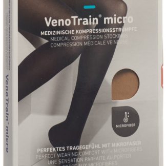 VENOTRAIN MICRO A-D KKL2 S plus/long offene Fussspitze caramel 1 Paar