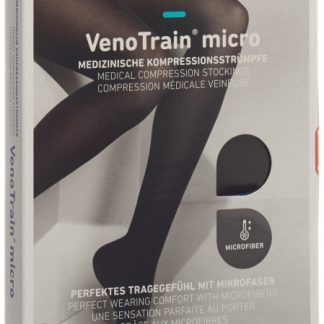 VENOTRAIN MICRO A-D KKL2 S normal/short offene Fussspitze schwarz 1 Paar