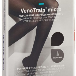 VENOTRAIN MICRO A-D KKL2 M normal/long offene Fussspitze schwarz 1 Paar