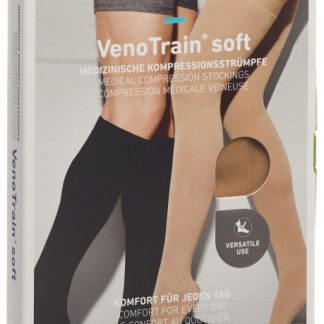 VENOTRAIN SOFT A-D KKL2 XS normal/short offene Fussspitze caramel 1 Paar