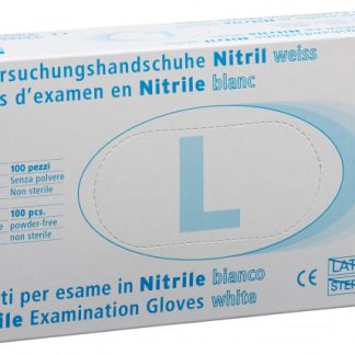 Qualimed Untersuchungs Handschuhe L Nitril ungepudert weiss 100 Stk