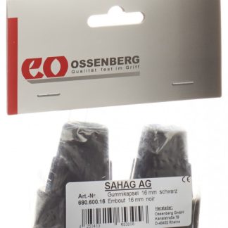 Sahag Krückenkapseln 16mm schwarz 1 Paar