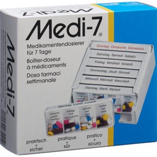 Medi-7 Medikamentendosierer 7 Tage deutsch/französisch/italienisch weiss