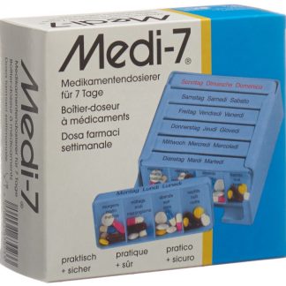 Medi-7 Medikamentendosierer 7 Tage deutsch/französisch/italienisch blau