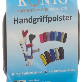 König Griffpolster Krücken schwarz Klettverschluss 1 Paar