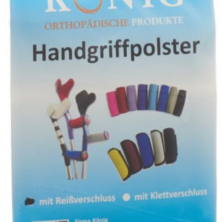 König Griffpolster Krücken schwarz Reissverschluss 1 Paar