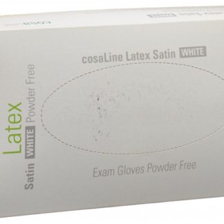cosaLine Untersuchungshandschuhe XL Latex Satin weiss puderfrei 100 Stk