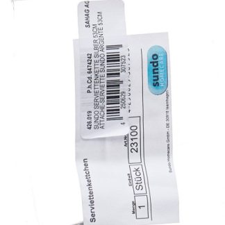 Sundo Serviettenkette 53cm silber mit Clips