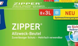 Toppits Zipper Allzweckbeutel 3l 8 Stk