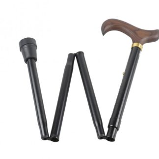 Gastrock Faltstock 85-95cm 4fach Alu schwarz Derby