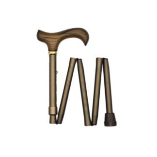 Gastrock Faltstock 78-86cm 5fach Alu bronze Derby