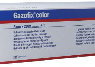 Gazofix kohäsive Fixierbinde 6cmx20m blau latexfrei 6 Stk