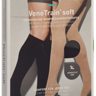 VENOTRAIN SOFT A-D KKL2 S normal/long offene Fussspitze schwarz 1 Paar