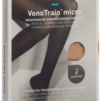 VENOTRAIN MICRO A-D KKL2 M plus/short offene Fussspitze creme 1 Paar