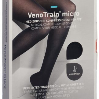VENOTRAIN MICRO A-T KKL2 M plus/long offene Fussspitze schwarz 1 Paar