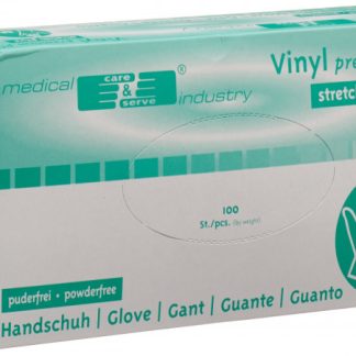 ibi Untersuchungshandschuhe Vinyl M puderfrei unsteril Stretch plus Box 100 Stk