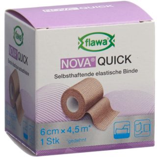 Flawa Nova Quick kohäsive Reissbinde 6cmx4.5m hautfarbig