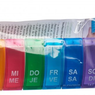 Supairbox 1x7 Wochendispenser deutsch/französisch rainbow