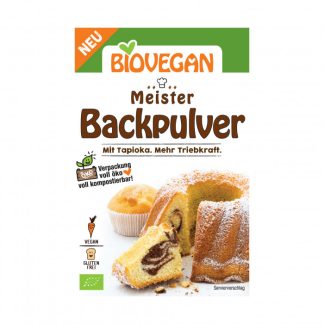 Biovegan Backpulver mit Tapiokastärke und vollkompostierbar 3 Btl 17 g
