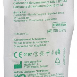 Flawa Verbandpatrone 8x10cm+8cmx4m steril