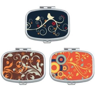 Sahag Pillendose Fancy rechteckig 2 Fächer Farben assortiert