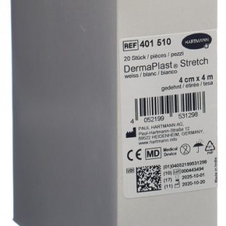DermaPlast STRETCH elatische Gazebinde 4cmx4m weiss 20 Stk