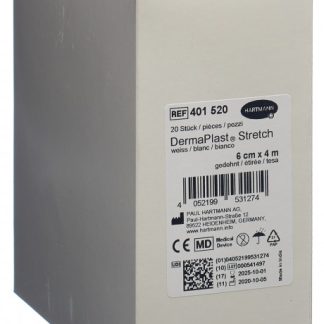 DermaPlast STRETCH elatische Gazebinde 6cmx4m weiss 20 Stk