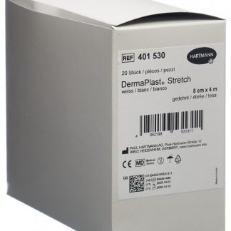 DermaPlast STRETCH elatische Gazebinde 8cmx4m weiss 20 Stk