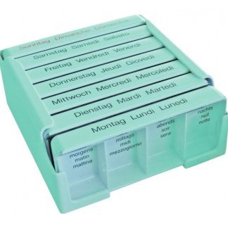 Medi 7 Medikamentendosierer 7 Tage deutsch/französisch/italienisch türkis