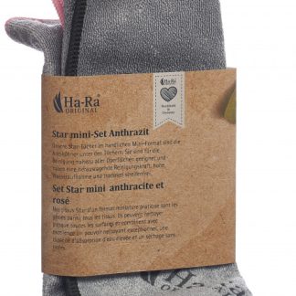 Ha-Ra Star-Tuch Mini Set anthrazit + rosa 2 Stk