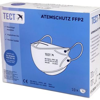 TECT FFP2 Atemschutzmaske comfort faltbar ohne Ventil 10 Stk