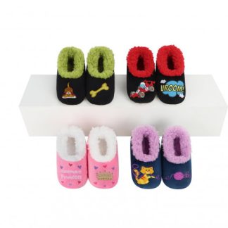 snoozies Anti-Rutsch Pantoffeln M-L-XL Small Kids Pairables 1 Paar x 3Stk