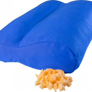 Elsa Flocken-Nackenkissen 50x11cm inklusiv Baumwollbezug blau