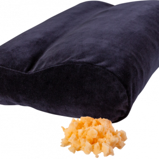 Elsa Flocken-Nackenkissen 50x11cm inklusiv Veloursbezug schwarz