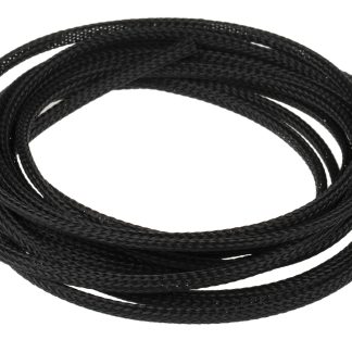 Guaina per cavi intrecciata RS PRO in PET, Ø 5mm, L. 5m, col. Nero, espandibile