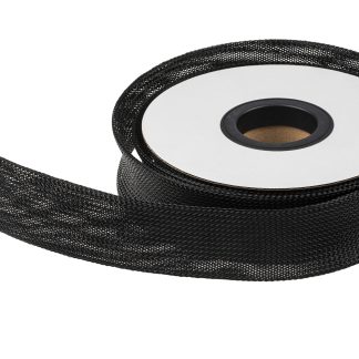 Guaina per cavi intrecciata RS PRO in PET, Ø 40mm, L. 10m, col. Nero, espandibile