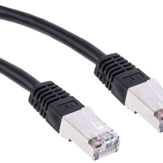Cavo Ethernet Cat6 (S/FTP) RS PRO, guaina in PVC col. Nero, L. 1m, Con terminazione