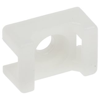 Fermacavi RS PRO, col. Bianco, 15mm x 10 mm, Ø fissaggio 3mm, 250 pezzi