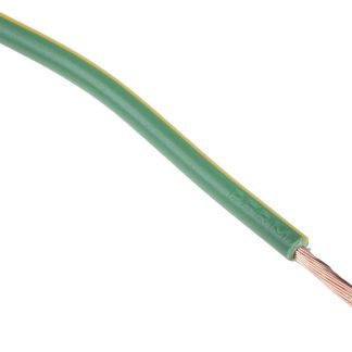 Cavo di collegamento apparecchiature H07V-K RS PRO, 2.5mm², 13 AWG, 750 V, 100m, Verde-Giallo, 2491X