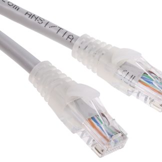 Cavo Ethernet Cat5e (U/UTP) RS PRO, guaina in PVC col. Grigio, L. 0.5m, Con terminazione